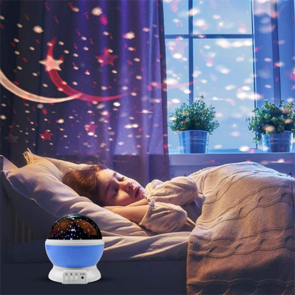 Romantic Sky Star Master Night Light Projector - 360° Rotating Colorful Galaxy, Moon, & Sky Projection with USB | Romantic & Kids Bedroom Decor Gift - Image 5