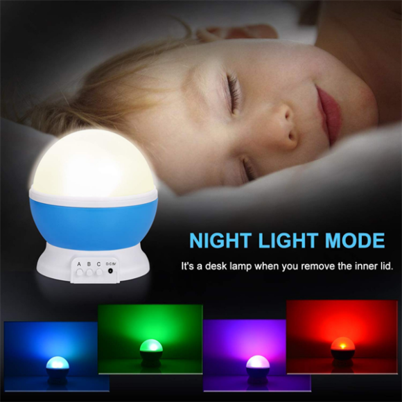 Romantic Sky Star Master Night Light Projector - 360° Rotating Colorful Galaxy, Moon, & Sky Projection with USB | Romantic & Kids Bedroom Decor Gift - Image 4